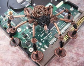 SALE Coppertop Metal Spider "Tron" - Father's Day Gift, Miniature Model, Ornament, Decoration