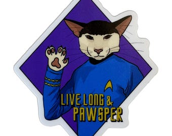 Live Long and Pawsper 3" Vinyl Sticker