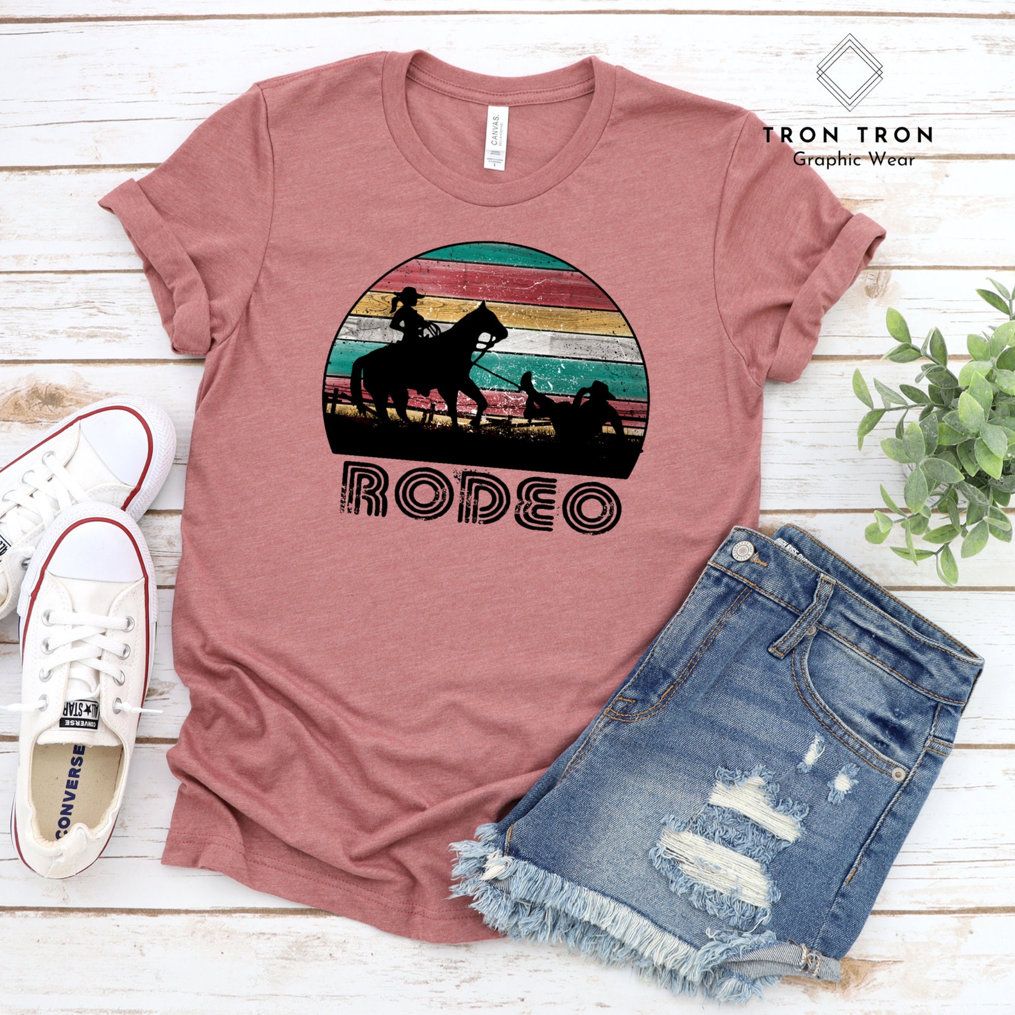 Cowgirl Rodeo Graphic Tee Shirt Cowboy Tee Cowgirl Tee Rope | Etsy
