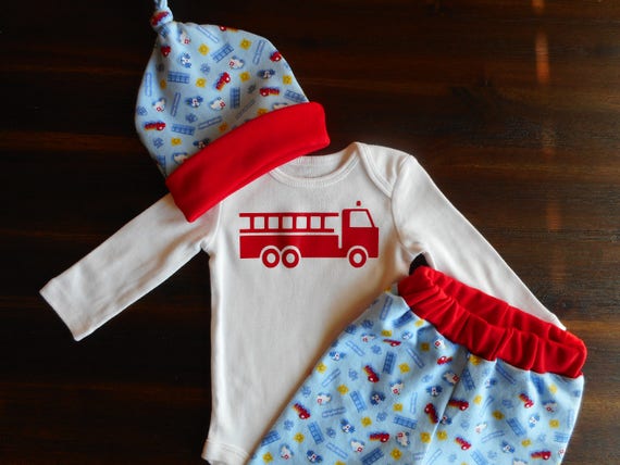 baby fire truck outfit