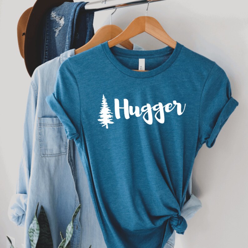 Tree Hugger Graphic Tee Save a Tree Tee Outdoors Love of Etsy