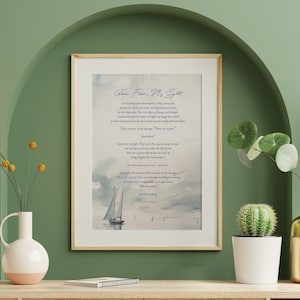 Uit het oog verdwenen gedichtafdruk: sympathie, begrafenisgedicht (digitale download)