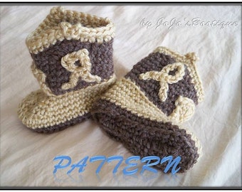 Crochet Cowboy Booties Pattern – Baby Western Boots (PDF Pattern)