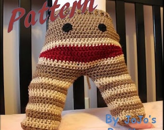 Crochet Monkey Pants Pattern – Toddler Sizes 2T-4T (PDF Pattern)