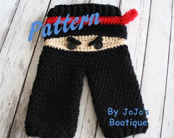 Ninja Baby Pants Crochet Pattern – Newborn to 24 Months (PDF Pattern)