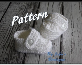 Crochet Baby Loafers Pattern – White Baptism Shoes (PDF Pattern)