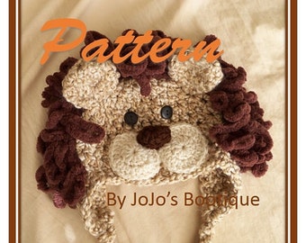 Crochet Baby Lion Hat Pattern – With Tail (PDF Pattern)