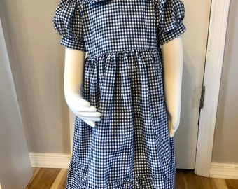 Vintage Maxi Dress size 3T  Retro Girls Gingham Cottage Core Dress