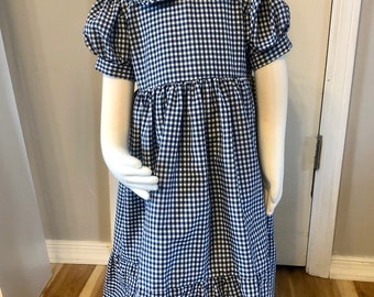 Vintage Maxi Dress size 3T  Retro Girls Gingham Granny Dress