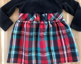 BABY GIRL HEALTHTEX OLD FASHIONED HOLIDAY CHRISTMAS DRESS SIZE 3T NEW PLAID 