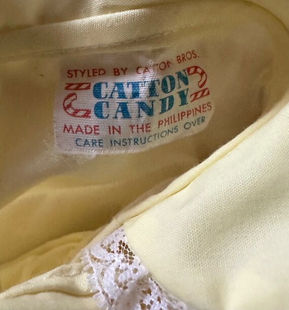 Vintage Catton Candy Newborn Dress with Applique … - image 4