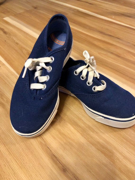 Vintage JETS Child size 11 Sneakers, Retro Navy K… - image 9