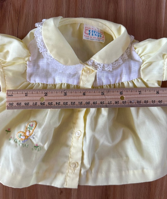Vintage Catton Candy Newborn Dress with Applique … - image 5