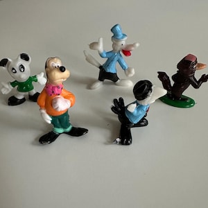 Marx Disney Tinykins Miniature Plastic Figures, Miniature Cartoon Characters Cake Toppers