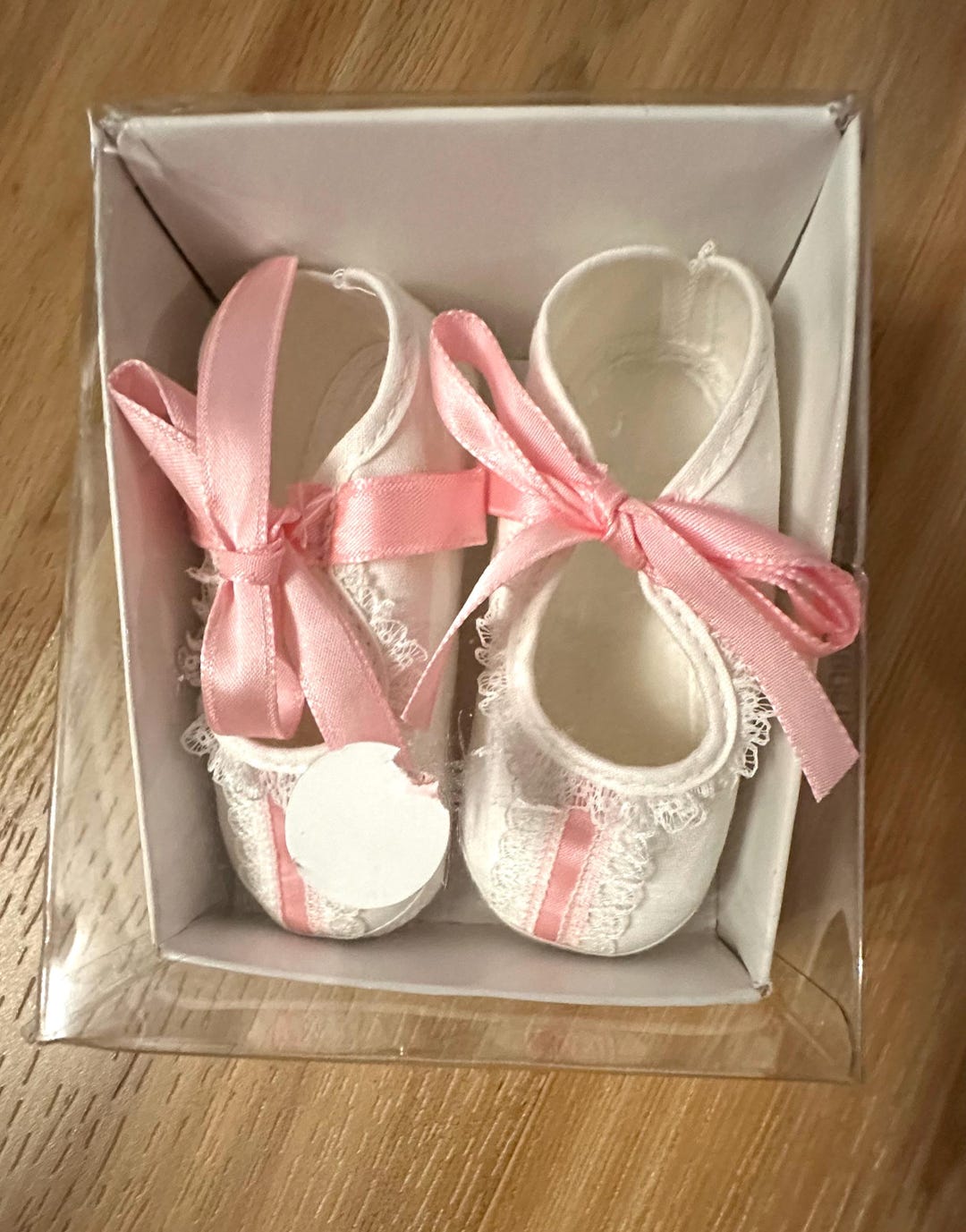 Vintage Infant Crib Shoes, Baby Deer Shoes Size 0-3 Months With Pink ...