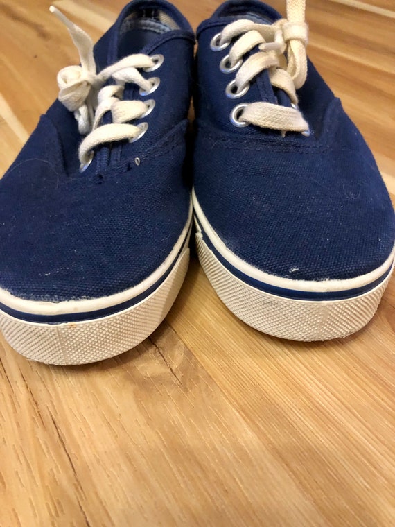 Vintage JETS Child size 11 Sneakers, Retro Navy K… - image 5