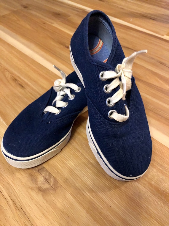 Vintage JETS Child size 11 Sneakers, Retro Navy K… - image 1