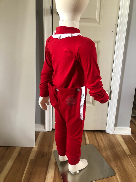 2T Red Flannel Factory Union Suit Retro 