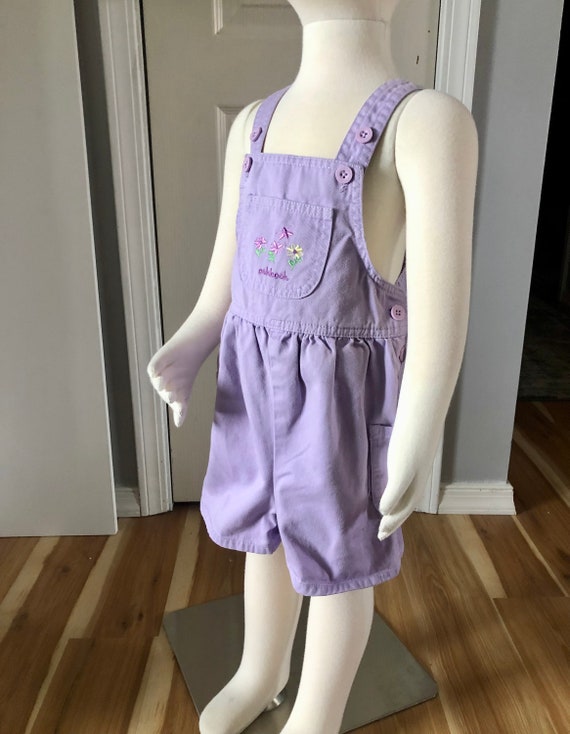 Vintage Size 2T Oshkosh Purple Overalls, Retro Gi… - image 7