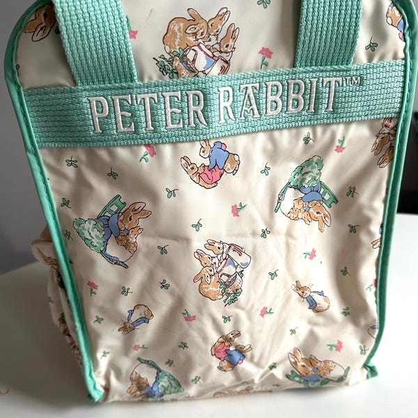 Vintage Beatrix Potter Enfamil 90s Diaper Bag, Peter Rabbit Diaper Bag