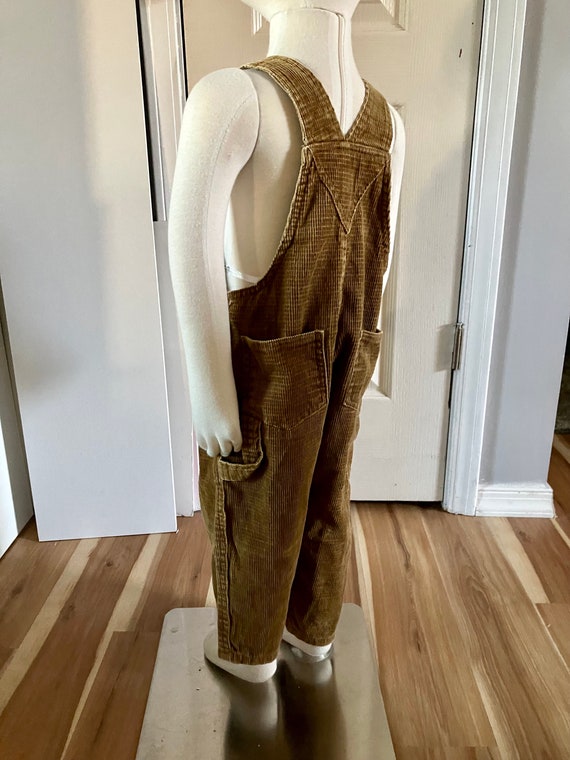 Vintage  24 Month McKids Tan Corduroy Overalls  R… - image 4