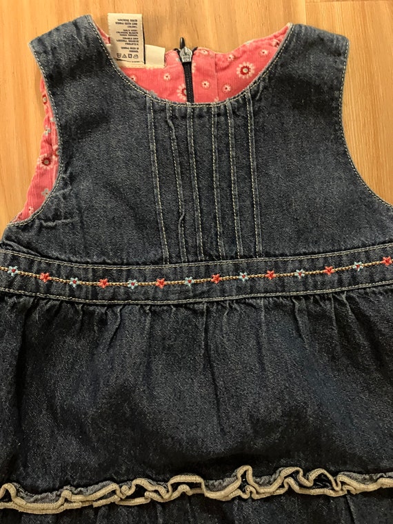 Vintage Oshkosh 18 months Denim Dress, Retro Baby… - image 7