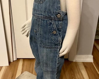 Retro 3T Oshkosh Denim Vestbak Overalls, Toddler Kids Denim Coveralls