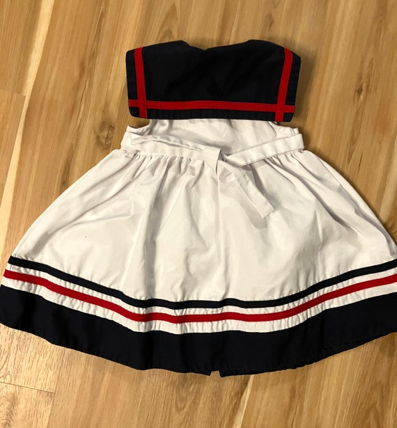 Vintage 18 months Sailor Dress, Retro Baby Girls … - image 2