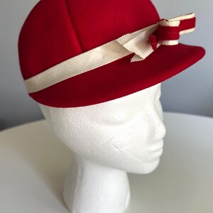 Vintage Glenover Henry Pollak Co NY Red Wool Cloche Hat with Bow Mid-Century Cloche 1960s 100% Wool Vintage Hats for Women for sale | eBay main image 4