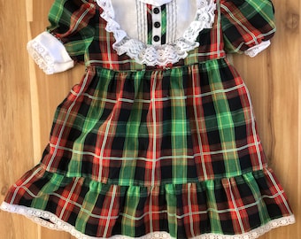 Vintage Montgomery Ward 2T Toddler Dress Retro Girls Dress