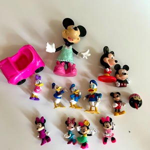 Disney Assorted Mini Toys, Lot of 14 Cake Topper PVC Plastic Figures