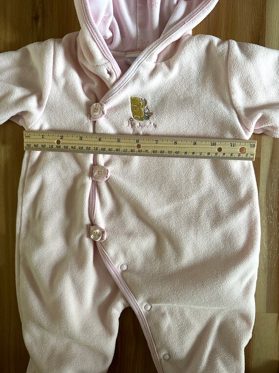 Classic Pooh Pink  Fleece Snowsuit Size 6 months/… - image 8