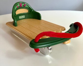 Fisher Price Toy Sled, Briarberry Bears Sled 1998, Vintage Christmas Decor