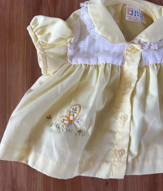 Vintage Catton Candy Newborn Dress with Applique … - image 7