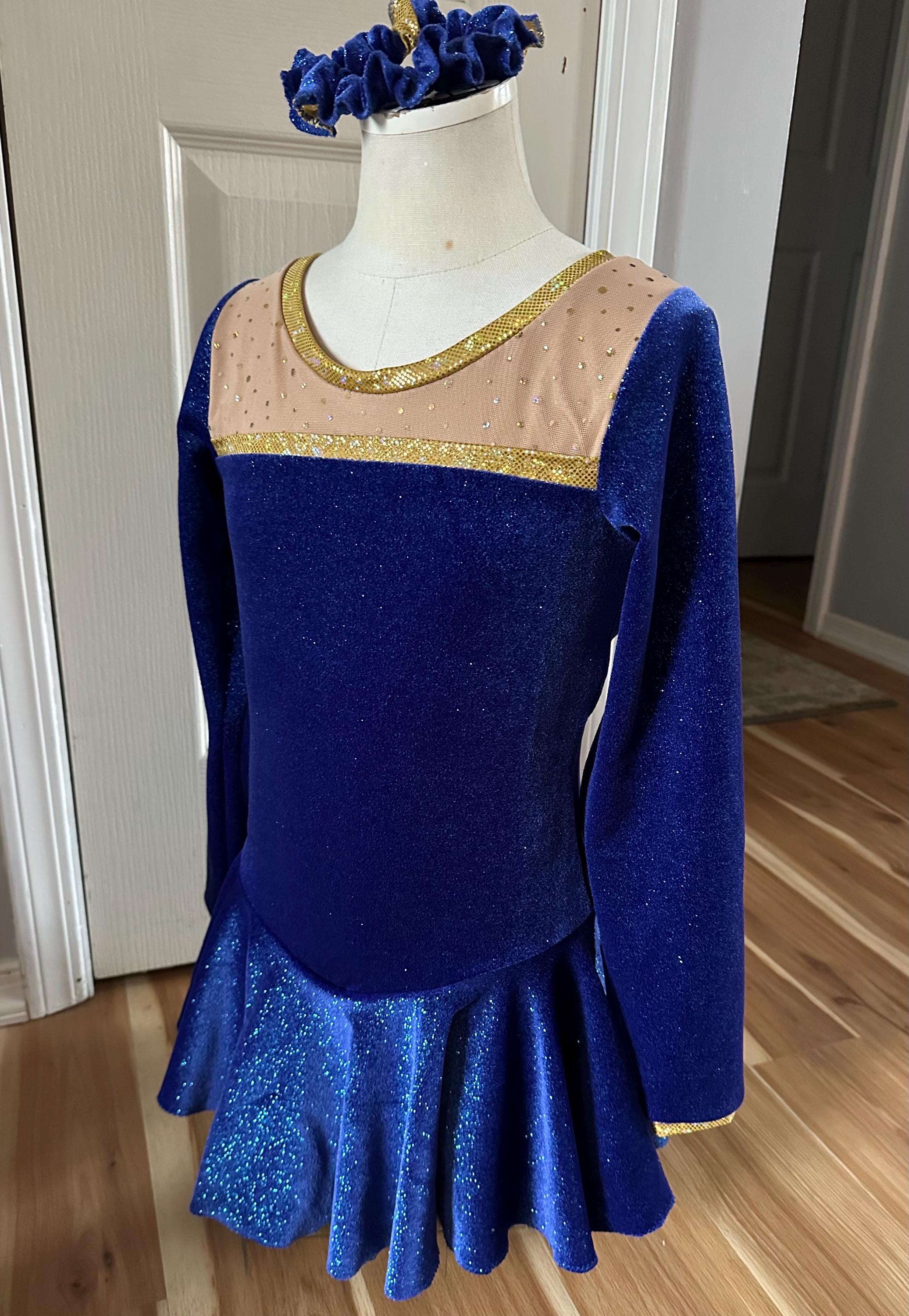 ailey gold and teal blue skater dress Hailey Skater Dress – Activewear Well main image 1