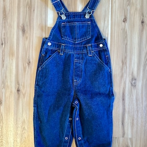 Vintage Baby size 18  months Kiks Overalls, Retro Infant Denim Overalls