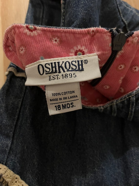Vintage Oshkosh 18 months Denim Dress, Retro Baby… - image 3