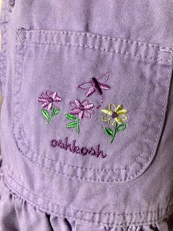 Vintage Size 2T Oshkosh Purple Overalls, Retro Gi… - image 5