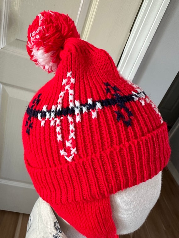 Vintage  Infant Toddler Knit Winter Hat, Retro K … - image 4