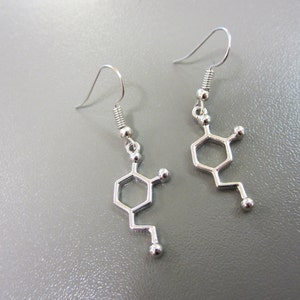 Dopamine Molecule Earrings, Dopamine Earrings, Molecule Earrings, Chemistry Earrings, Science Earrings, Molecular Earrings, Biology Earrings