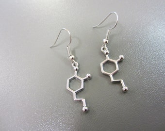 Dopamine Molecule Earrings, Dopamine Earrings, Molecule Earrings, Chemistry Earrings, Science Earrings, Molecular Earrings, Biology Earrings
