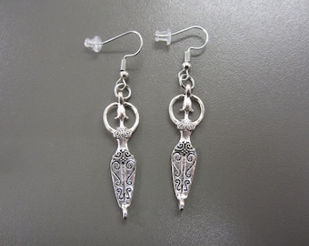 Fertility Symbol Earrings, Wiccan Symbol Earrings, Pagan Symbol Earrings, Feminine Earrings