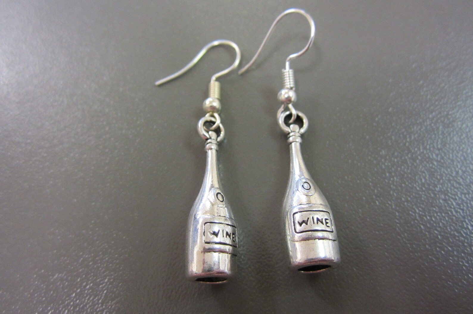 Wine Bottle Earrings Wine Earrings Celebration Earrings Etsy