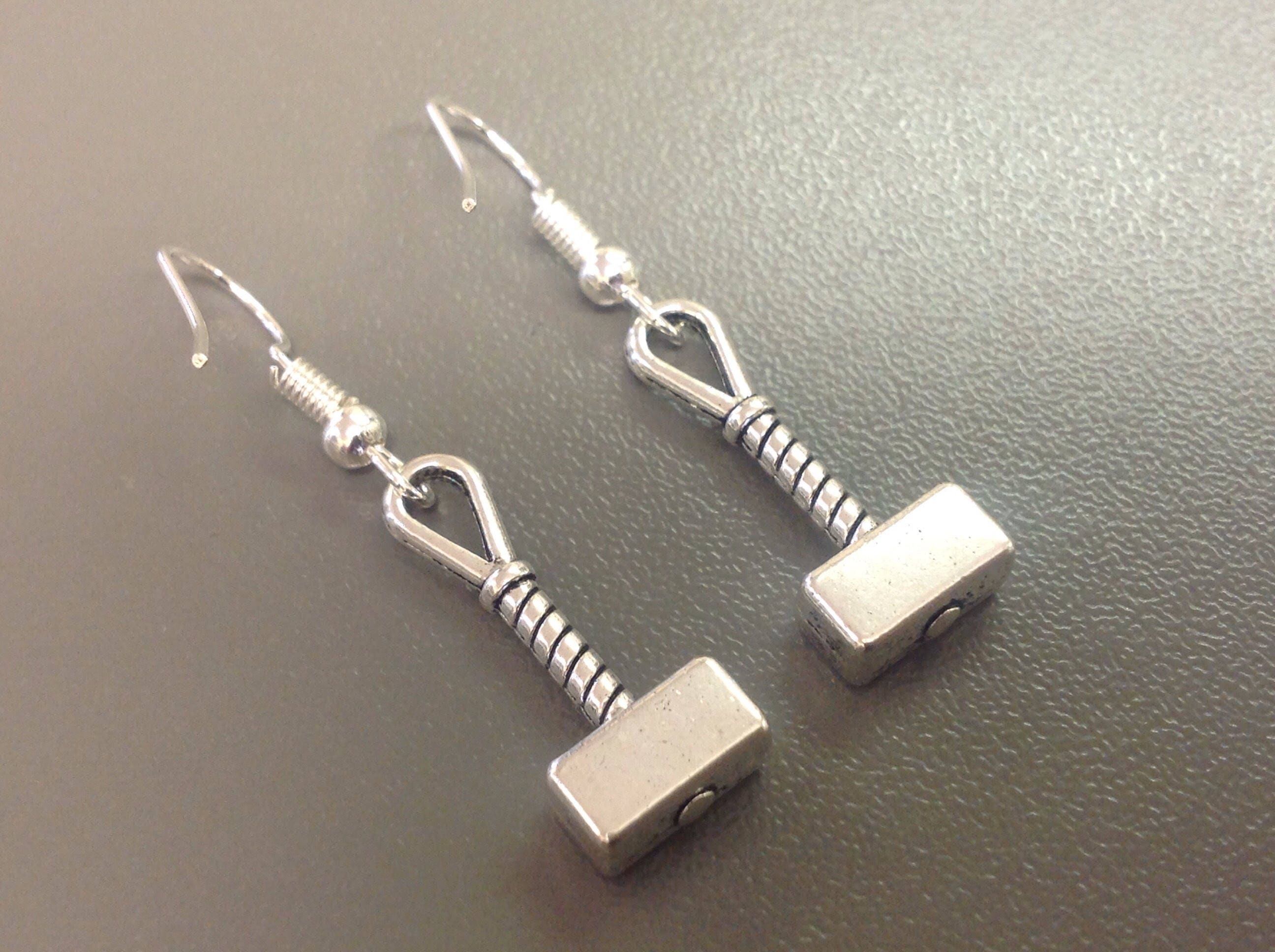Thor's Hammer Earrings Mjolnir Earrings Thor Earrings Etsy