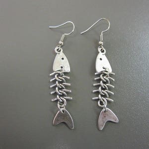 Sterling silver hotsell fish bone earrings