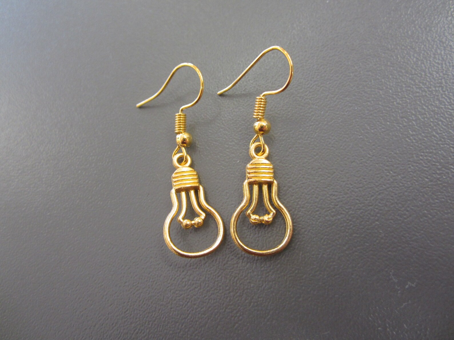 Light Bulb Earrings Metal Bulb Earrings Imitation Light Etsy