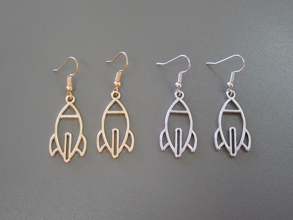 Rocket Earrings, Spaceship Earrings, Astronaut Earrings, Moon Landing Earrings, Apollo Landings, Gift Earrings, Sci-fi Earrings, Science
