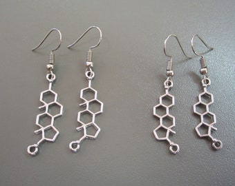 IMPERFECT Hormone Molecule Earrings, Hormone Earrings, Testosterone Molecule Earrings, Estrogen Earrings, Science Earrings, Trans Earrings