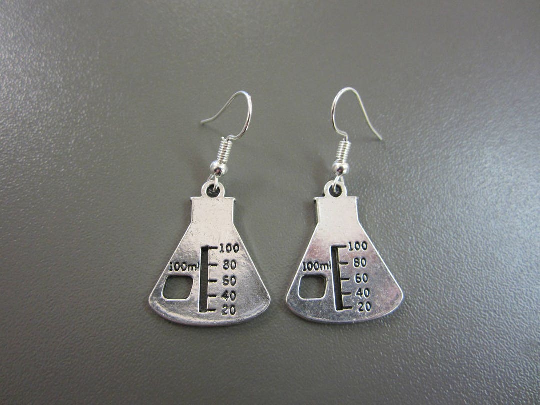IMPERFECT Science Flask Earrings FLAWED Chemistry Equipment Etsy UK