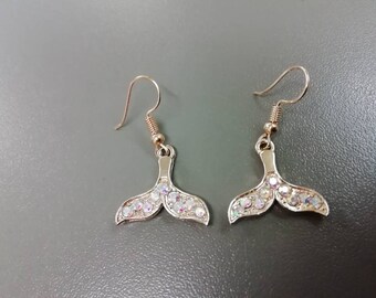 Mermaid Tail Earrings, Fish Tail Earrings, Mermaid Earrings, Whale Tail Earrings, Whale Earrings, Under the Sea Earrings, Fish Earrings